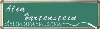 Alea Hartenstein Visitenkarte